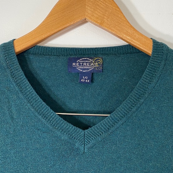 Green V-Neck Sweater - Picture 2 of 4